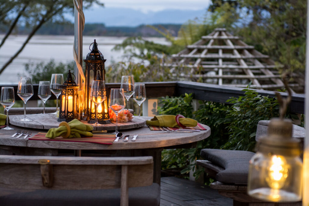 Gourmet dining at a Luxury Lodge